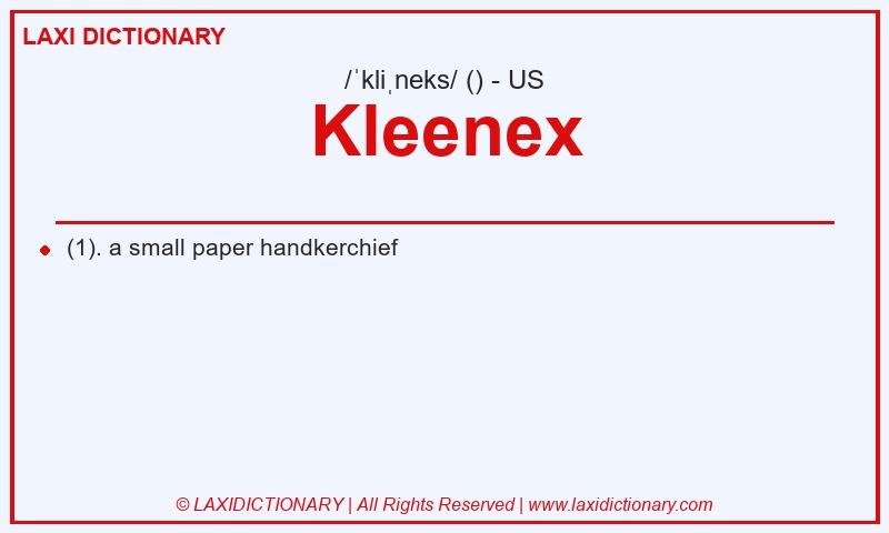 Definition Kleenex in American English