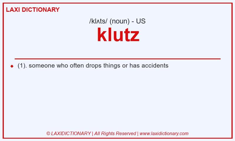 Definition klutz in American English