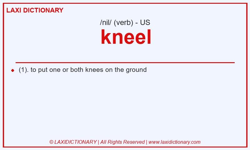 Definition kneel in American English