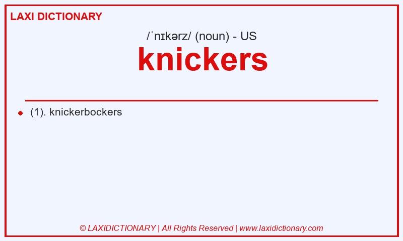 Definition knickers in American English