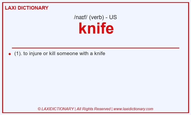 Definition knife in American English
