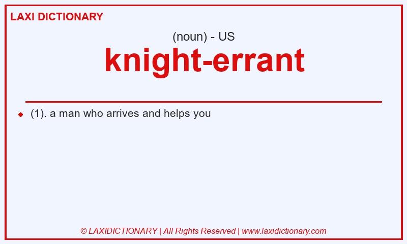 Definition knight-errant in American English