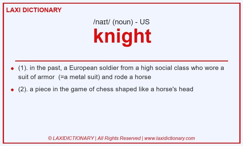 Definition knight in American English