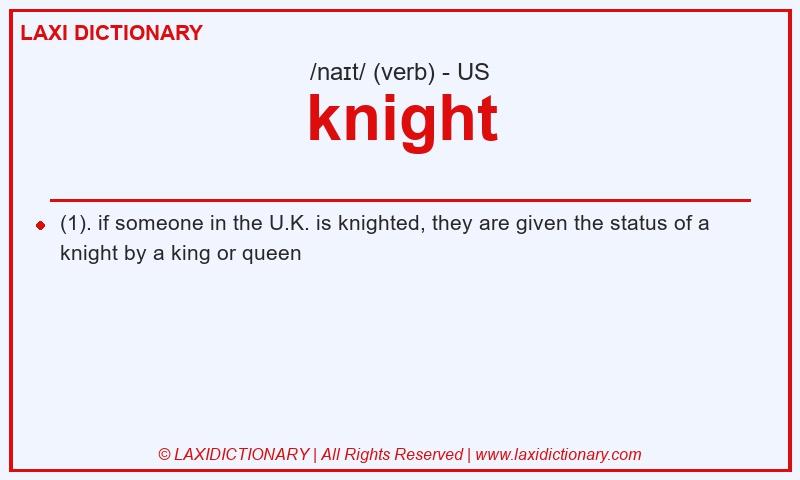 Definition knight in American English
