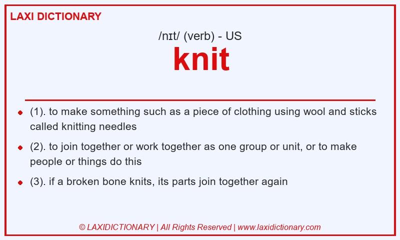 Definition knit in American English