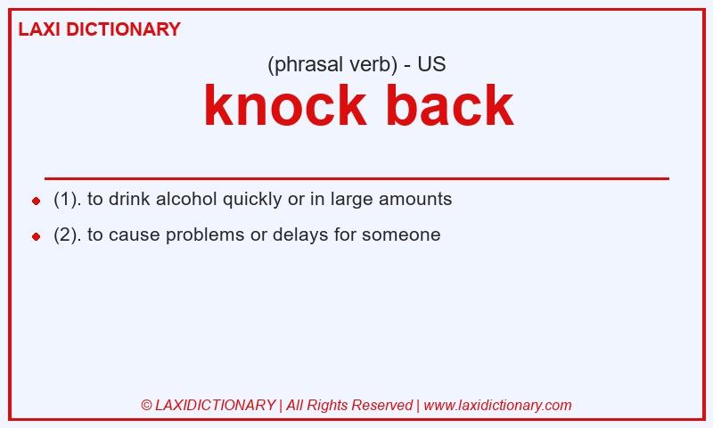 Definition knock back in American English