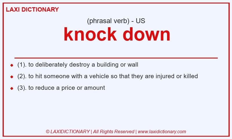 Definition knock down in American English