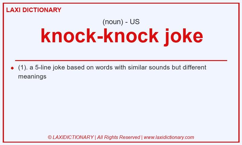 Definition knock-knock joke in American English