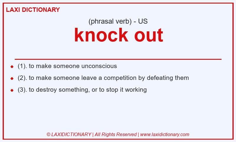 Definition knock out in American English