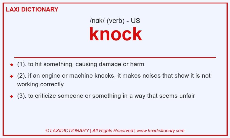 Definition knock in American English