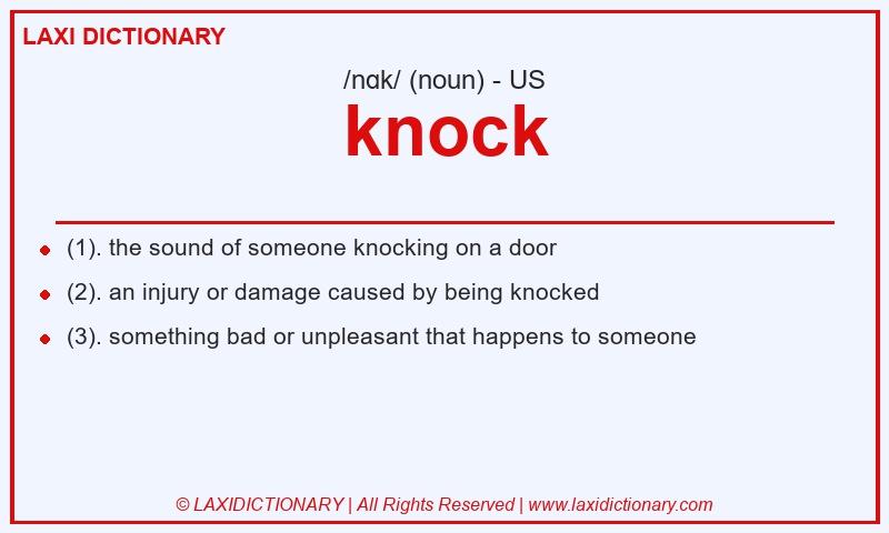 Definition knock in American English
