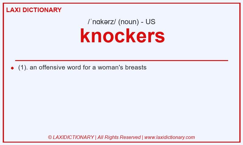 Definition knockers in American English
