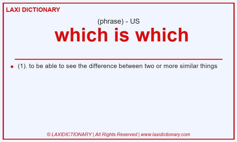 Definition which is which in American English