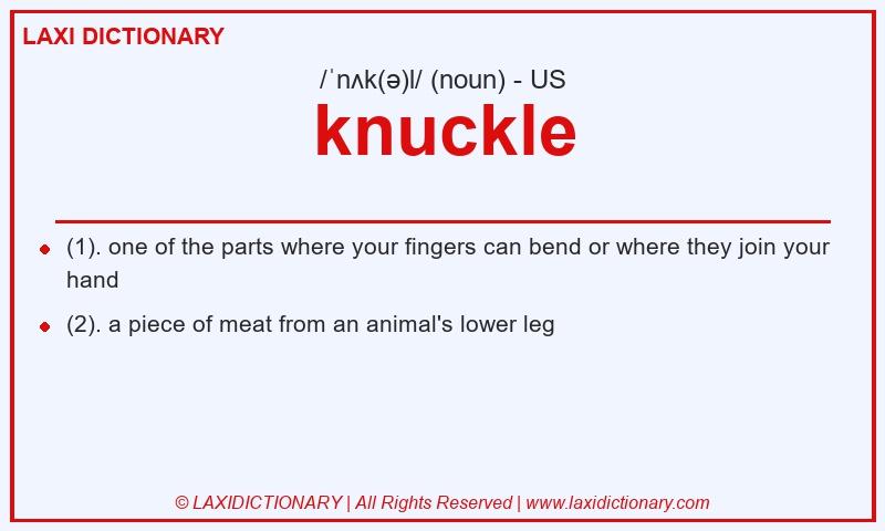 Definition knuckle in American English