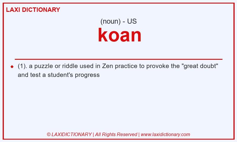 Definition koan in American English
