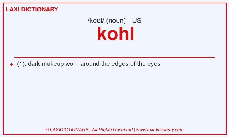 Definition kohl in American English