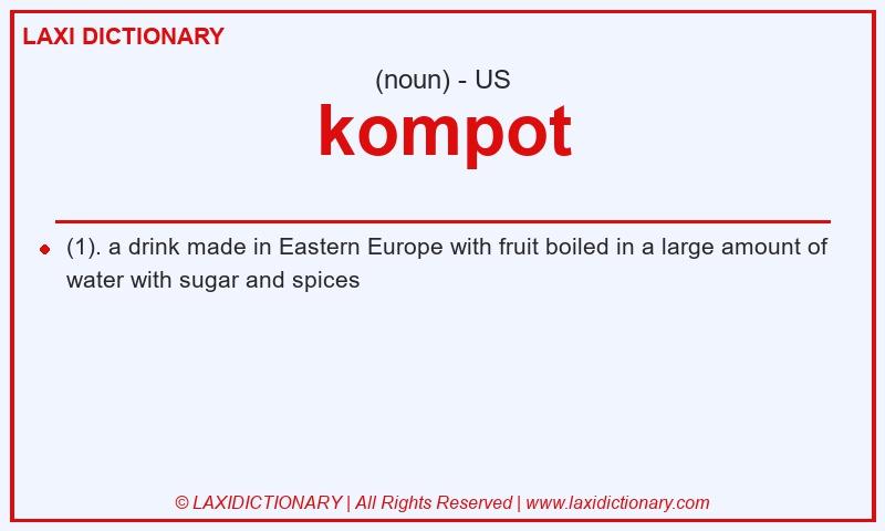 Definition kompot in American English