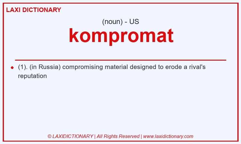 Definition kompromat in American English