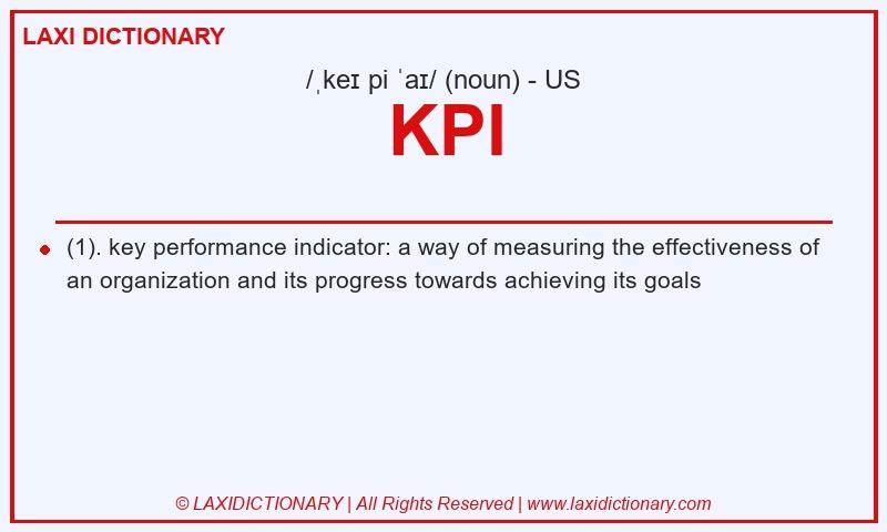 Definition KPI in American English