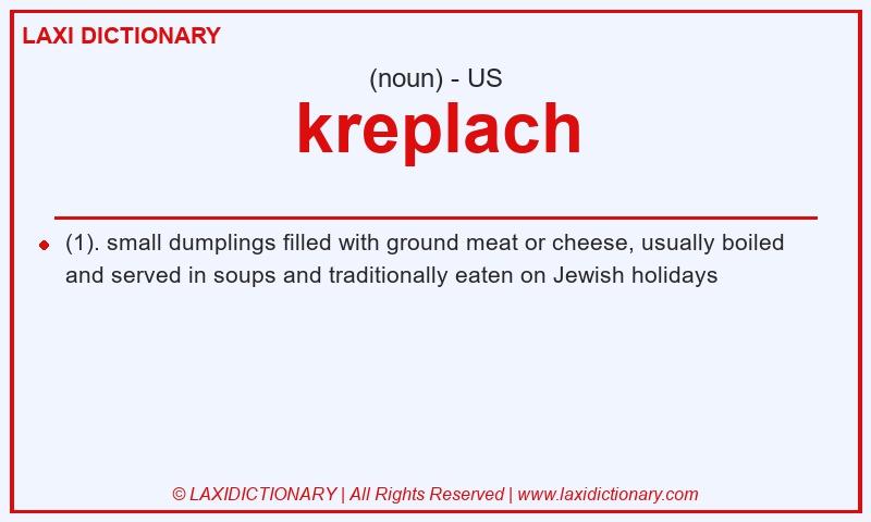 Definition kreplach in American English