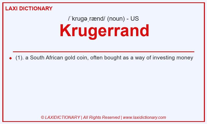 Definition Krugerrand in American English