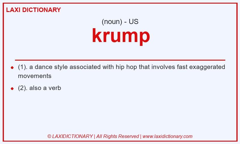 Definition krump in American English