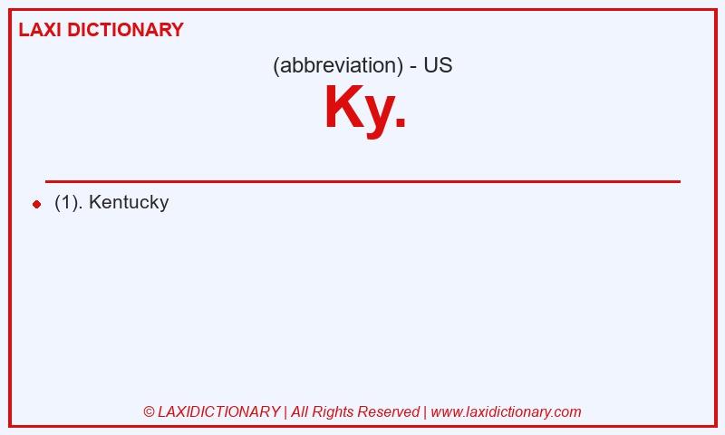 Definition Ky. in American English
