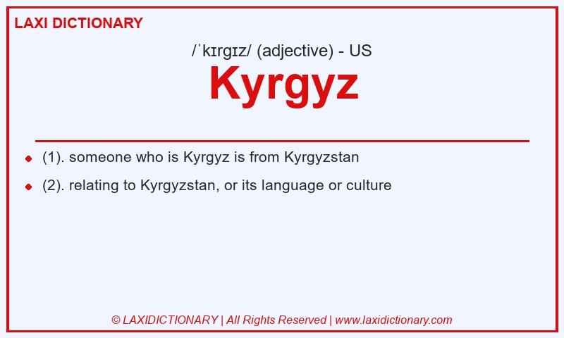 Definition Kyrgyz in American English
