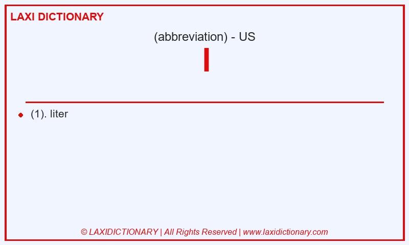 Definition l in American English