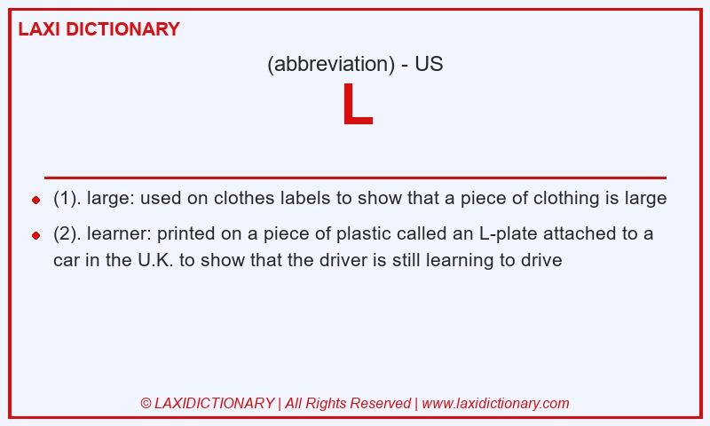 Definition L in American English
