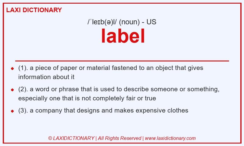 Definition label in American English