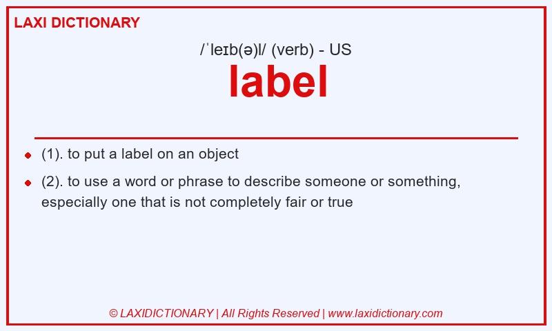 Definition label in American English