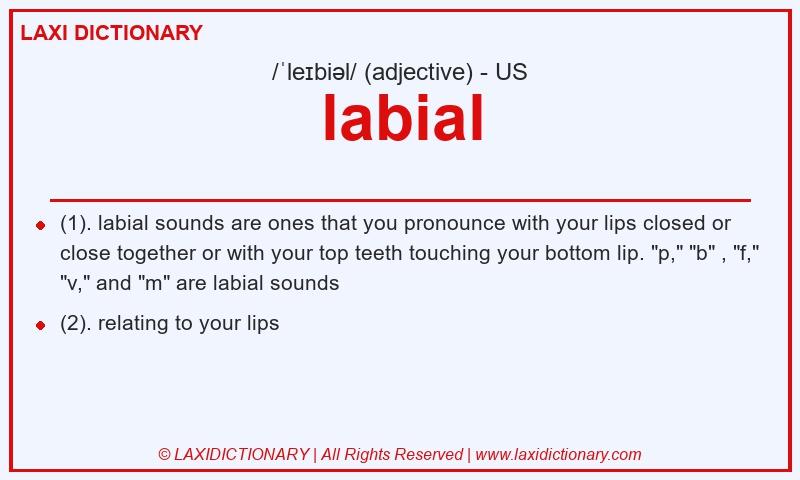 Definition labial in American English
