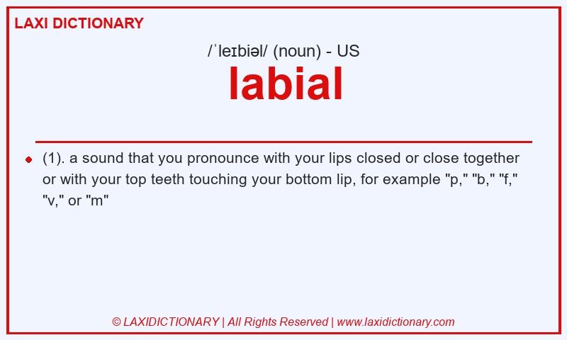 Definition labial in American English