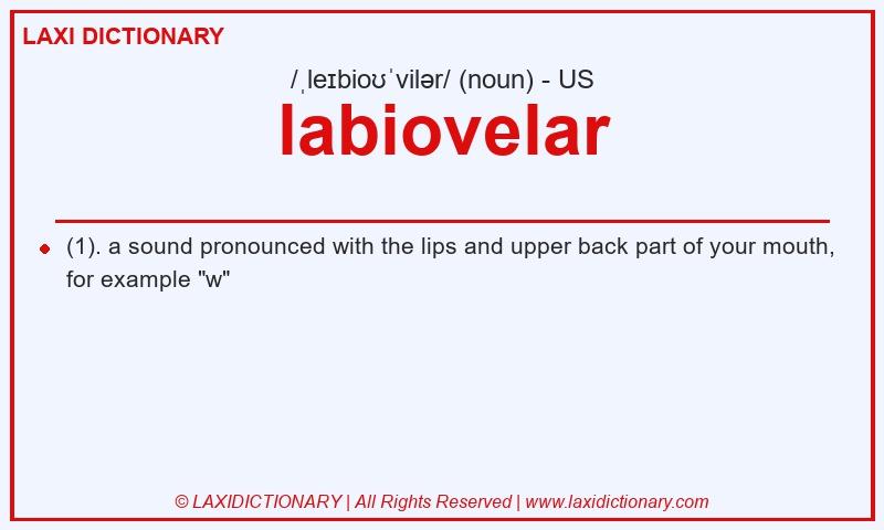 Definition labiovelar in American English