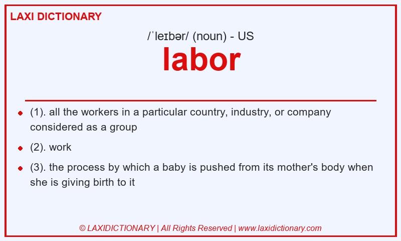 Definition labor in American English