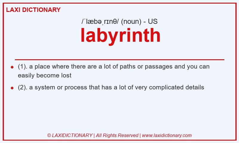 Definition labyrinth in American English