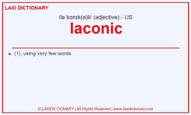 Definition laconic in American English