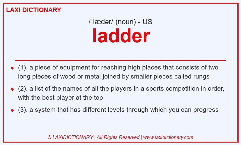 Definition ladder in American English