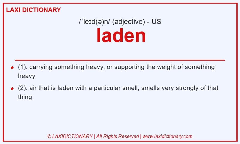Definition laden in American English
