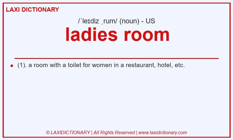 Definition ladies room in American English