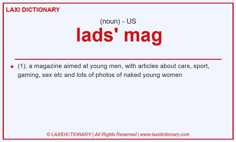 Definition lads' mag in American English