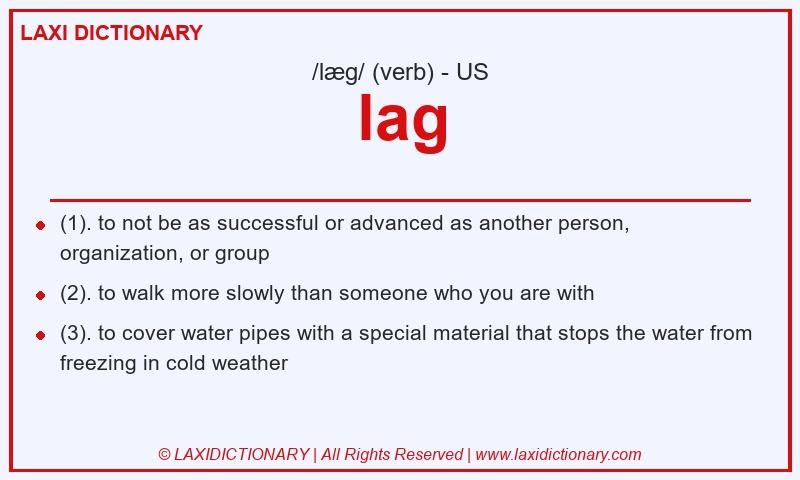Definition lag in American English