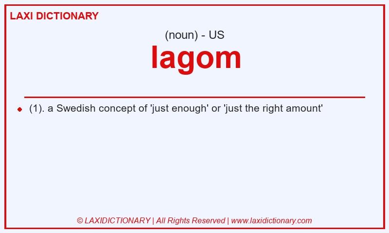 Definition lagom in American English