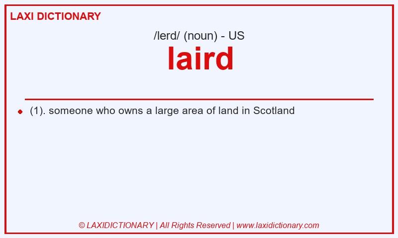 Definition laird in American English