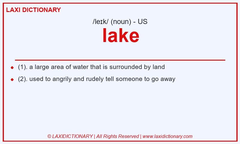 Definition lake in American English