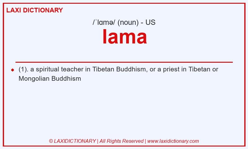 Definition lama in American English