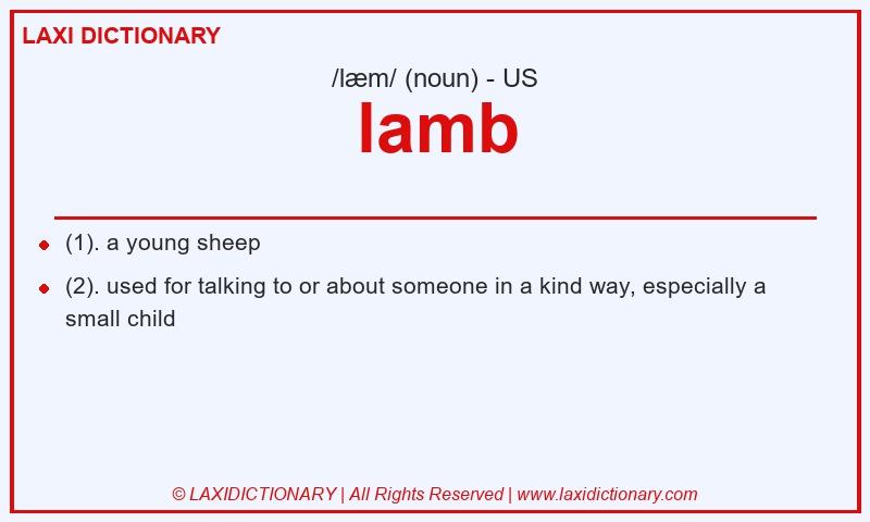 Definition lamb in American English