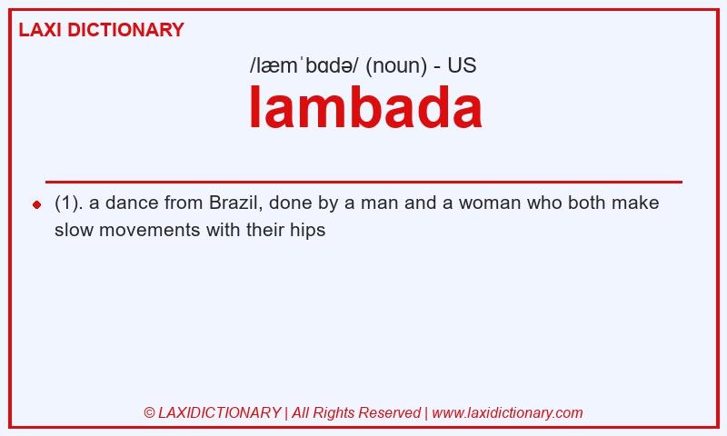 Definition lambada in American English