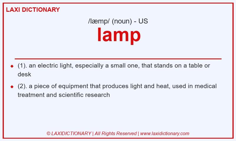 Definition lamp in American English